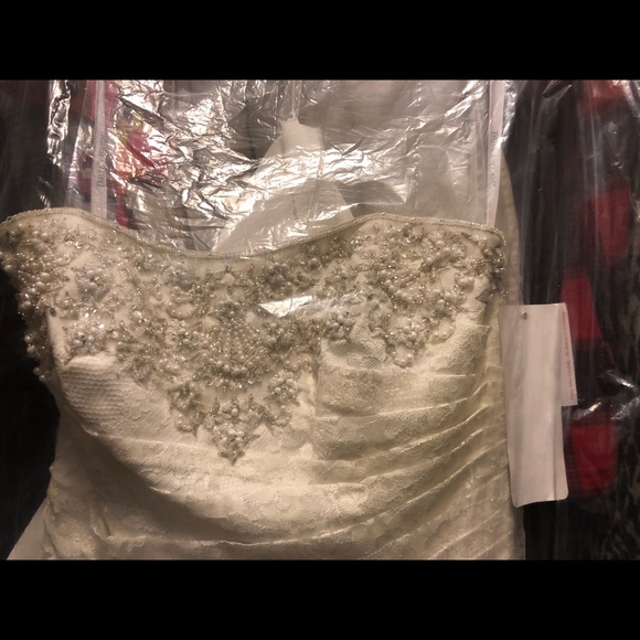 Sz 6 strapless wedding dress. Never worn! Still has the tags on it! - Picture 5 of 8